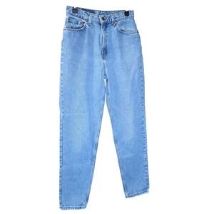 Vintage Levi 521 Jeans Tapered‎ Leg High Waist Light Wash Denim Mom Size 10